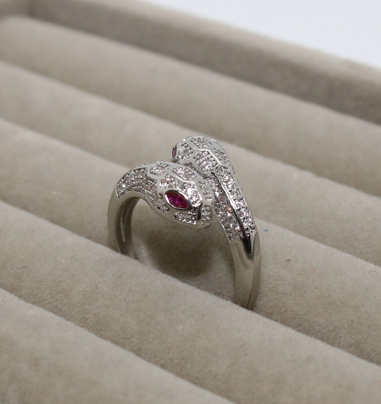 Snake Ruby Eye Ring