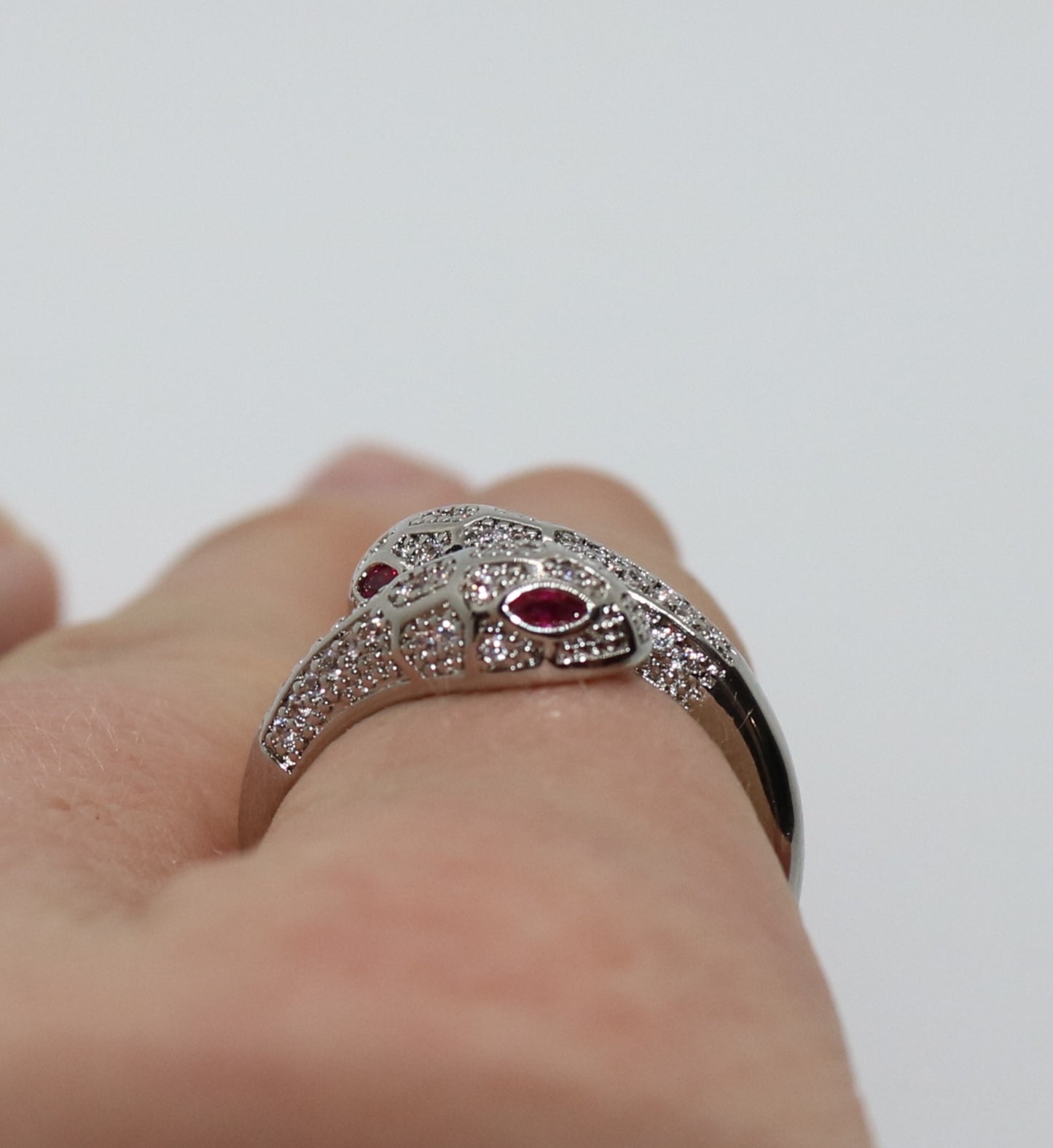 Snake Ruby Eye Ring